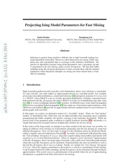 Projecting Ising Model Parameters for Fast Mixing