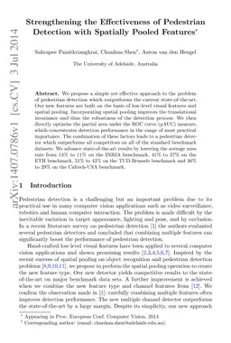 Strengthening the Effectiveness of Pedestrian Detection with Spatially
  Pooled Features