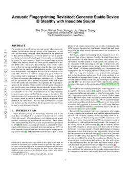 Acoustic Fingerprinting Revisited: Generate Stable Device ID Stealthy
  with Inaudible Sound