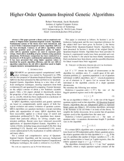 Higher-Order Quantum-Inspired Genetic Algorithms