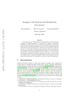 Imaging with Kantorovich-Rubinstein discrepancy