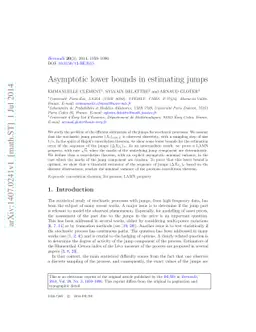 Asymptotic lower bounds in estimating jumps