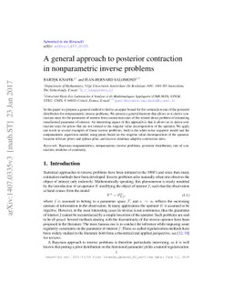 A general approach to posterior contraction in nonparametric inverse
  problems
