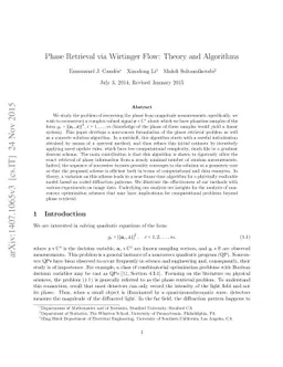 Phase Retrieval via Wirtinger Flow: Theory and Algorithms