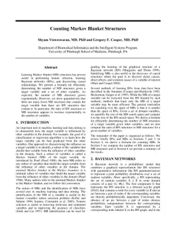 Counting Markov Blanket Structures