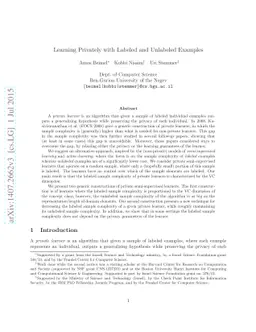 Learning Privately with Labeled and Unlabeled Examples