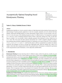 Asymptotically Optimal Sampling-based Kinodynamic Planning