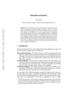 Allocation in Practice