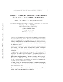 Bayesian Model for Multiple Change-points Detection in Multivariate Time
  Series