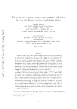 Uniformly and strongly consistent estimation for the Hurst function of a
  Linear Multifractional Stable Motion