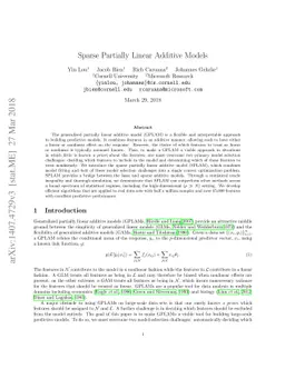 Sparse Partially Linear Additive Models