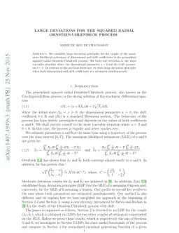 Large deviations for the squared radial Ornstein-Uhlenbeck process