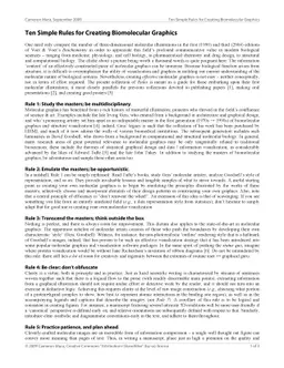 Ten Simple Rules for Creating Biomolecular Graphics