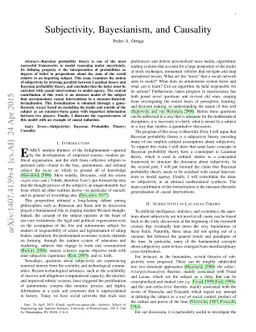 Subjectivity, Bayesianism, and Causality