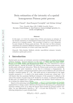 Stein estimation of the intensity of a spatial homogeneous Poisson point
  process