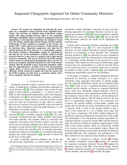 Sequential Changepoint Approach for Online Community Detection