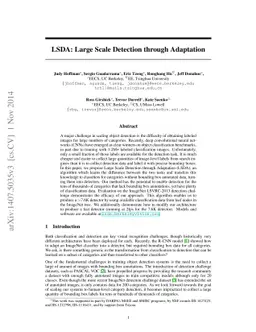 LSDA: Large Scale Detection Through Adaptation
