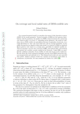On coverage and local radial rates of DDM-credible sets