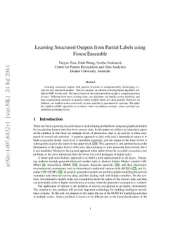Learning Structured Outputs from Partial Labels using Forest Ensemble