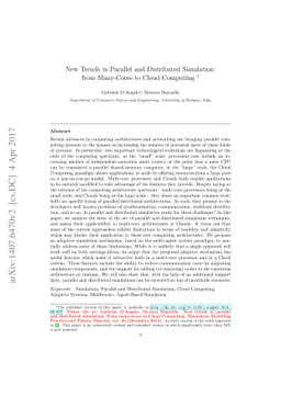New Trends in Parallel and Distributed Simulation: from Many-Cores to
  Cloud Computing