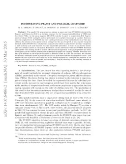 Interweaving PFASST and Parallel Multigrid