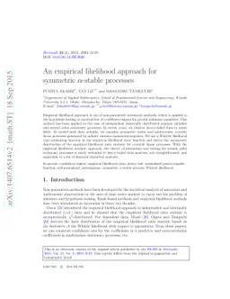 An empirical likelihood approach for symmetric $α$-stable processes