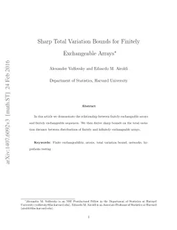 Sharp Total Variation Bounds for Finitely Exchangeable Arrays