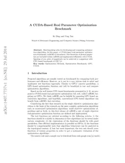 A CUDA-Based Real Parameter Optimization Benchmark