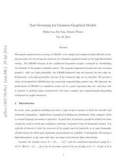 Sure Screening for Gaussian Graphical Models