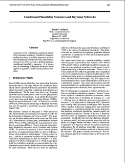 Conditional Plausibility Measures and Bayesian Networks