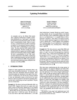 Updating Probabilities