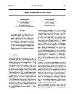 A Logic for Reasoning about Evidence