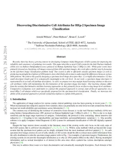Discovering Discriminative Cell Attributes for HEp-2 Specimen Image
  Classification