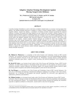 Adaptive Attacker Strategy Development Against Moving Target Cyber
  Defenses