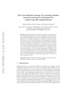 The Grow-Shrink strategy for learning Markov network structures
  constrained by context-specific independences