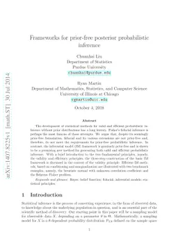 Frameworks for prior-free posterior probabilistic inference