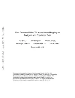 Fast Genome-Wide QTL Association Mapping on Pedigree and Population Data