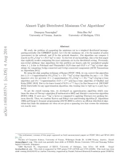 Almost-Tight Distributed Minimum Cut Algorithms
