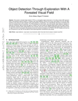 Object Detection Through Exploration With A Foveated Visual Field