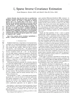 L0 Sparse Inverse Covariance Estimation