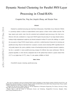 Dynamic Nested Clustering for Parallel PHY-Layer Processing in
  Cloud-RANs