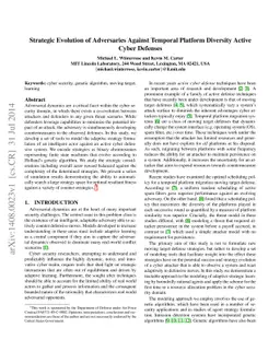 Strategic Evolution of Adversaries Against Temporal Platform Diversity
  Active Cyber Defenses