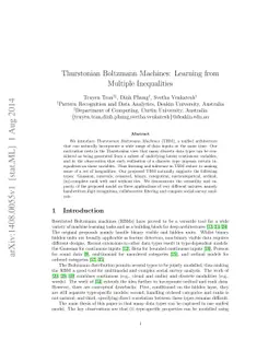 Thurstonian Boltzmann Machines: Learning from Multiple Inequalities