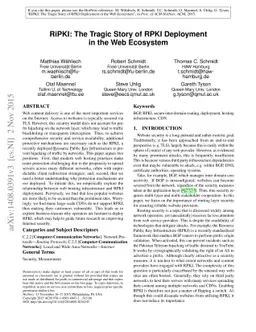 RiPKI: The Tragic Story of RPKI Deployment in the Web Ecosystem