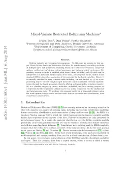 Mixed-Variate Restricted Boltzmann Machines