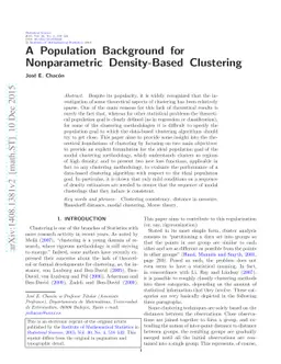 A Population Background for Nonparametric Density-Based Clustering