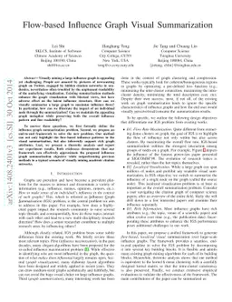 Flow-based Influence Graph Visual Summarization