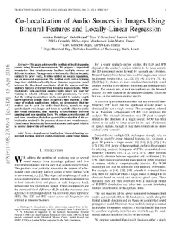 Co-Localization of Audio Sources in Images Using Binaural Features and
  Locally-Linear Regression