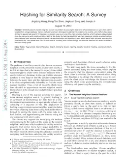 Hashing for Similarity Search: A Survey