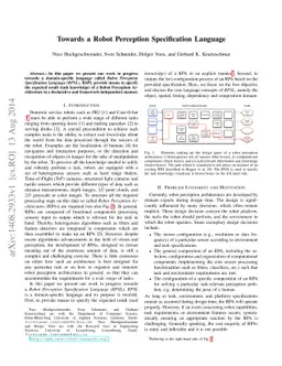 Towards a Robot Perception Specification Language